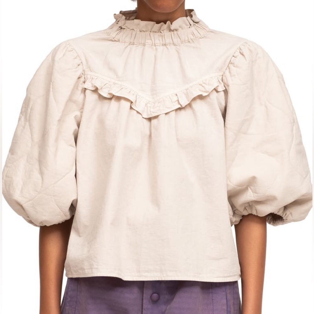 Sea Layla Quilt Sleeve Cotton Blouse